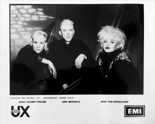 u-bahnx band 1985 emi, heidi von düsseldorf, adolf schmetterling, dick o dell, chris garland, ilona bolz-garland